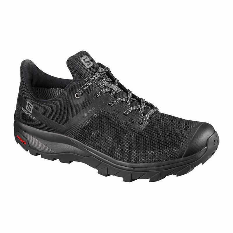 Salomon Singapore Womens Hiking Shoes - OUTLINE PRISM GORE-TEX Black | 92651-WKVA